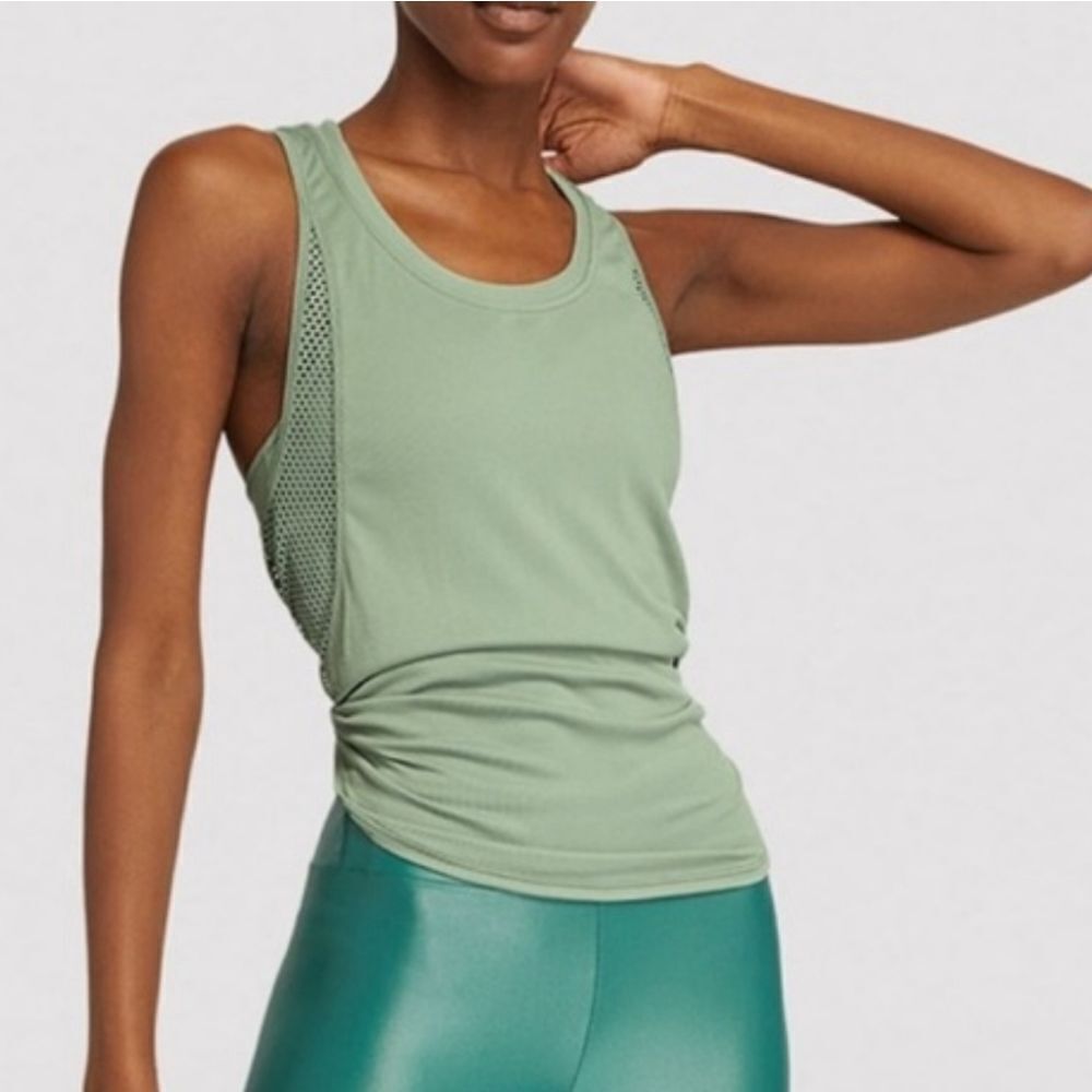 Koral  Adriana Marlow Mesh Top in Green